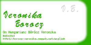 veronika borocz business card